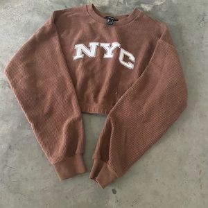 Cute Cropped NYC Crewneck from Forever 21